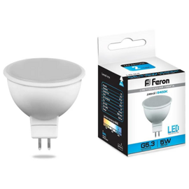 LB-24 Лампа светодиодная 44 LED 5W 230V G5.3 6400K матовая Ферон