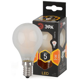 Лампа светодиодная F-LED P-45 -5w-827 -E14 ftozed  Эра