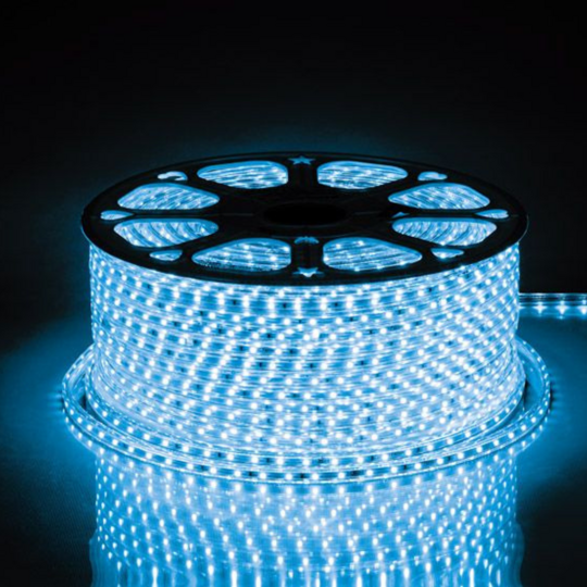 LS704 Лента светодиодная 60SMD (3528)/m 4,4W/m 230V IP 68  100m синий   Ферон (1м)