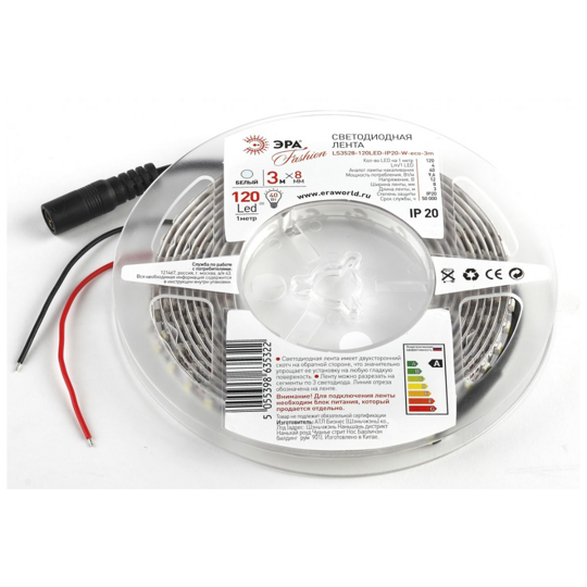 Лента светодиодная 635322 LS3528-120LED-IP20-W-eco-3m Эра