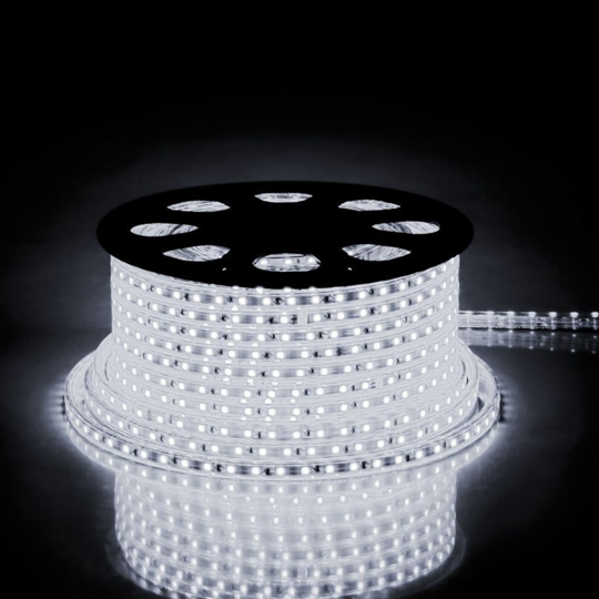 LS707Лента светодиодная 60SMD (5050)/m 14,4W/m 230V IP 68  50m белый  Ферон