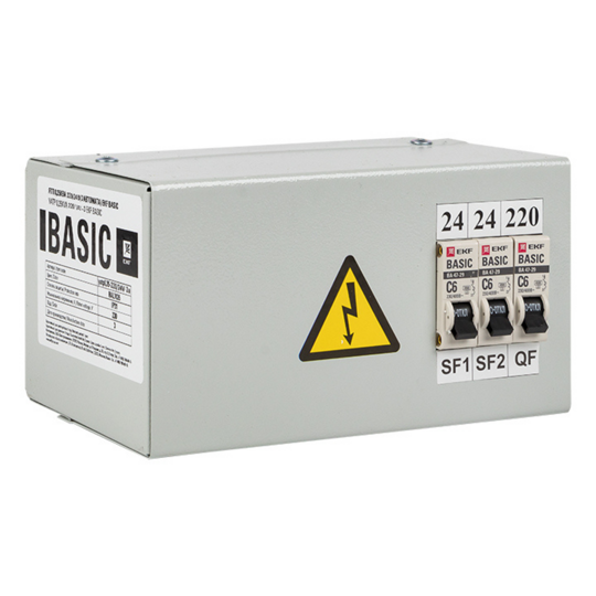 Ящик с понижающим трансформатором ЯТП-0,25КВА-220/24В (3автомата) EKF Basic