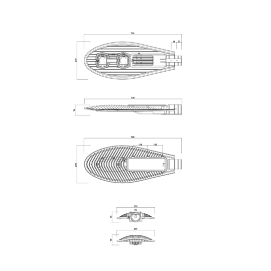 SPP-5-100-5K-W Светодиод св-к консольный  IP 65 100Bт 5000К