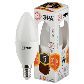 Лампа светодиодная LED smd B35-5w-827-E14  Эра